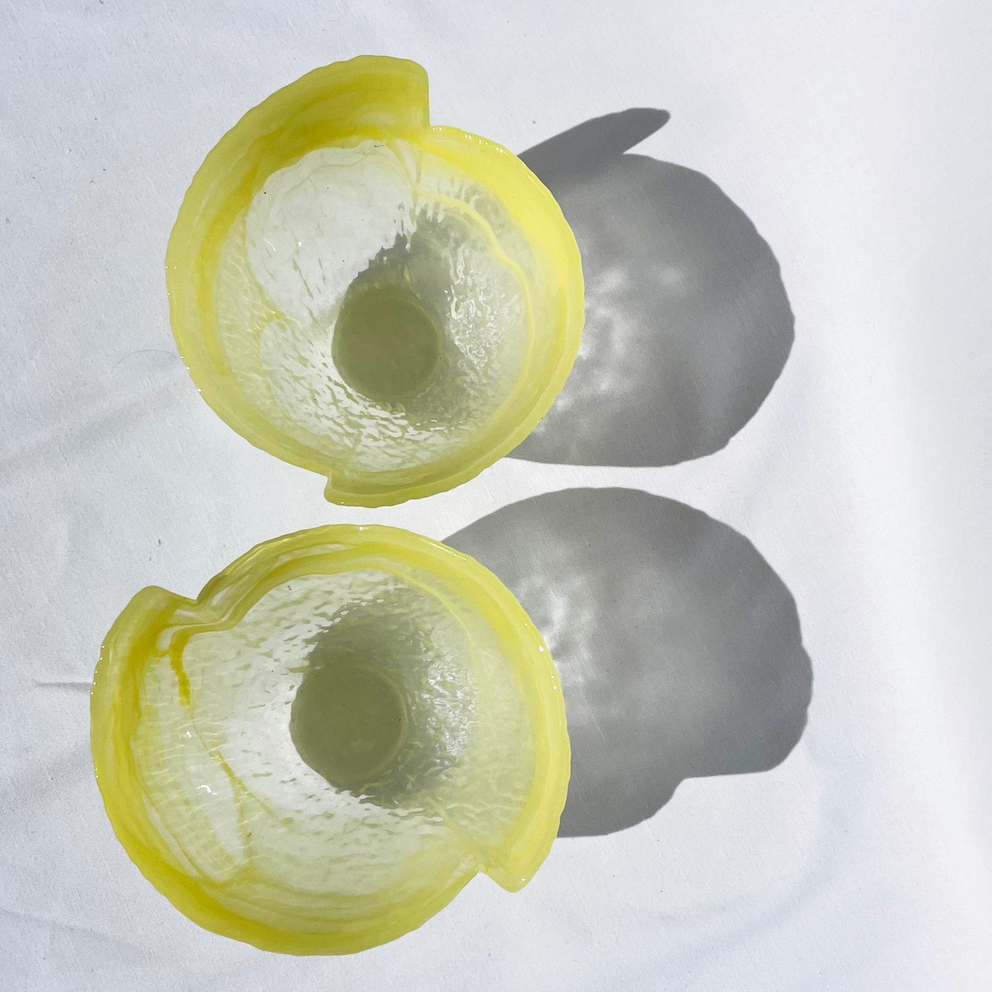 Murano lavorazino glass bowls