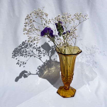 Deep-auburn 70's flower vase