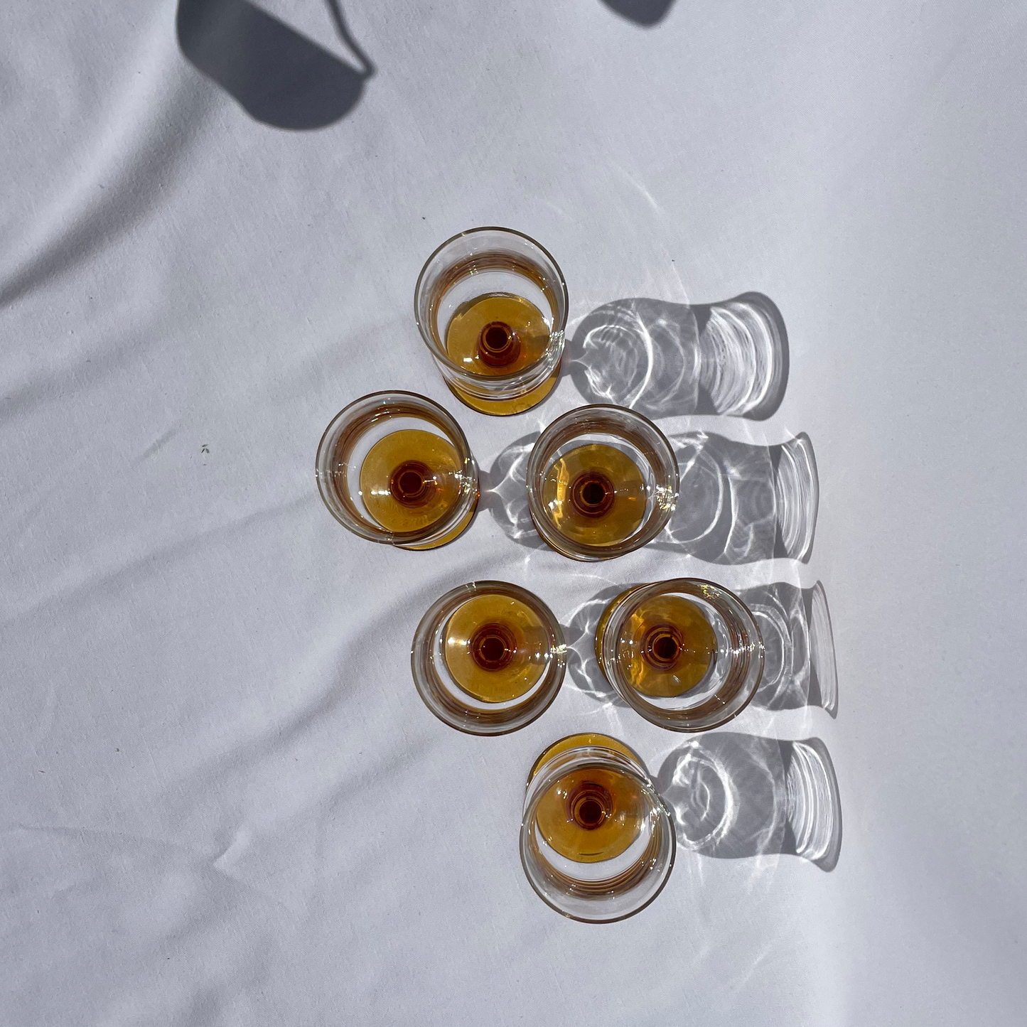 Honey-stem wine glasses