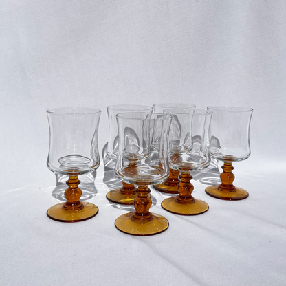 Honey-stem wine glasses