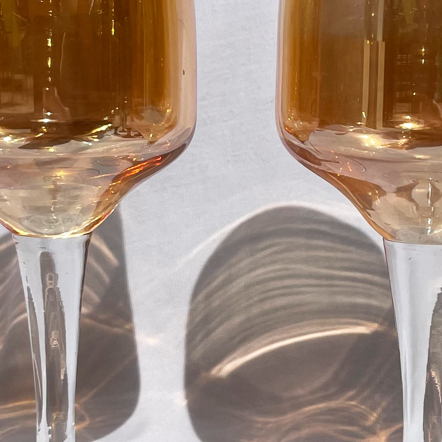Peachy lustre style wine glasses
