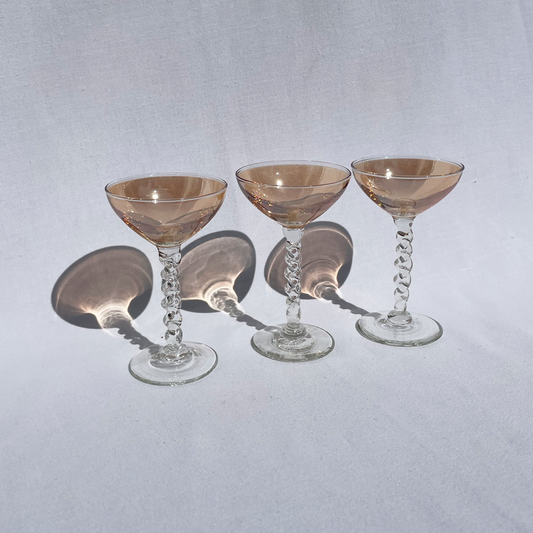 Lustre style mini champagne flutes