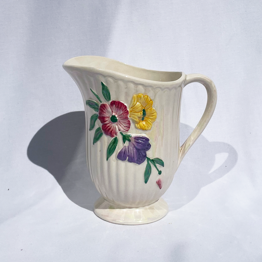 Vintage lustreware jug with cute flower design